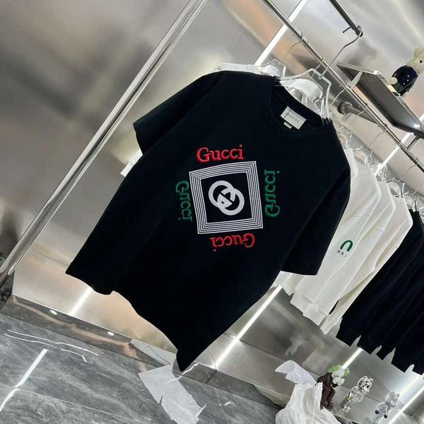 Black Graphic Print T-Shirt with Iconic Logo Design Premium Casual Wear