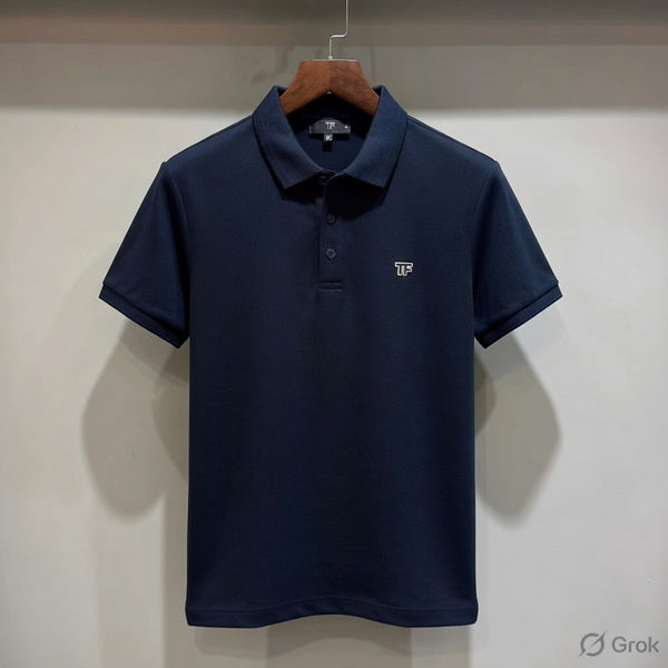 Men’s Premium Black Polo T-Shirt  Classic Fit with Minimal Logo