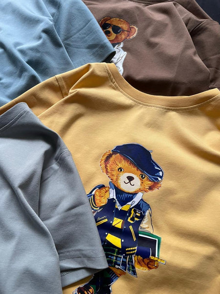 Premium Polo Bear Graphic Red T-Shirt for Men