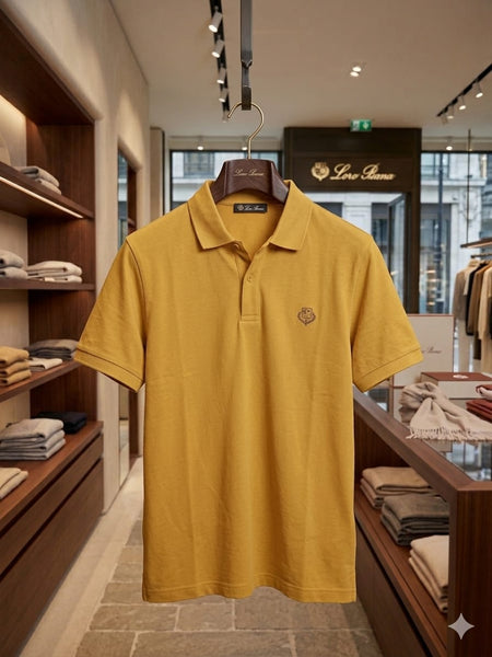 Premium Mustard Yellow Polo T-Shirt for Men  Classic Fit & Elegant Style