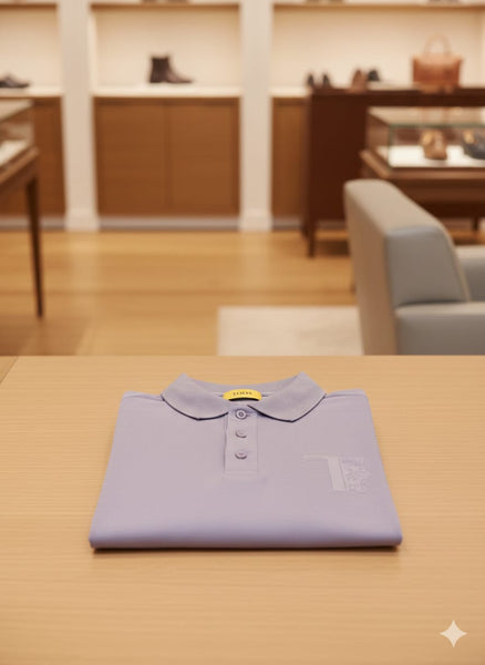 Men’s Premium Polo T-Shirt  Elegant Embossed Logo Design