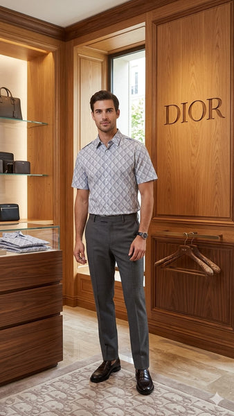 Premium Diamond Short-Sleeved Shirt