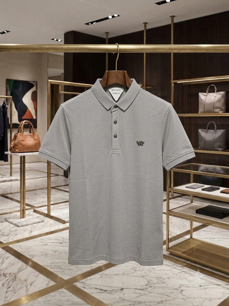 High-Class Initial Metal  Logo  Polo Shirt