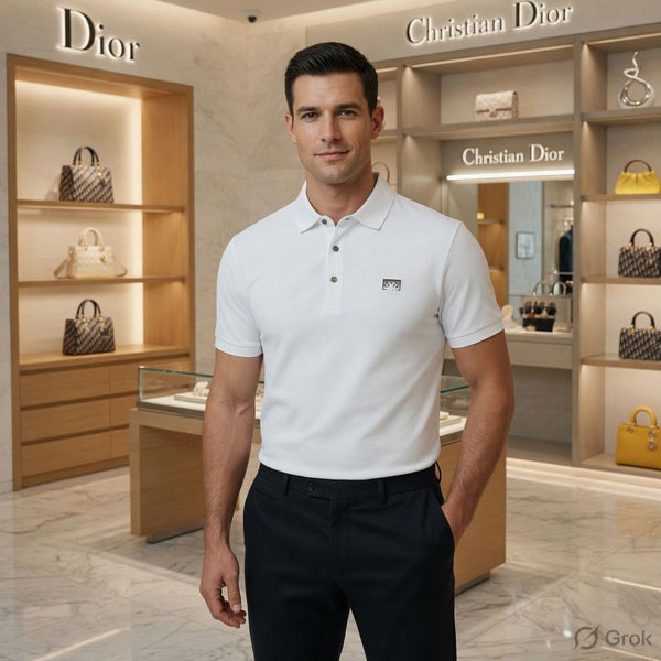 Branded Signature Logo-Plaque  Slim Fit Polo Tee