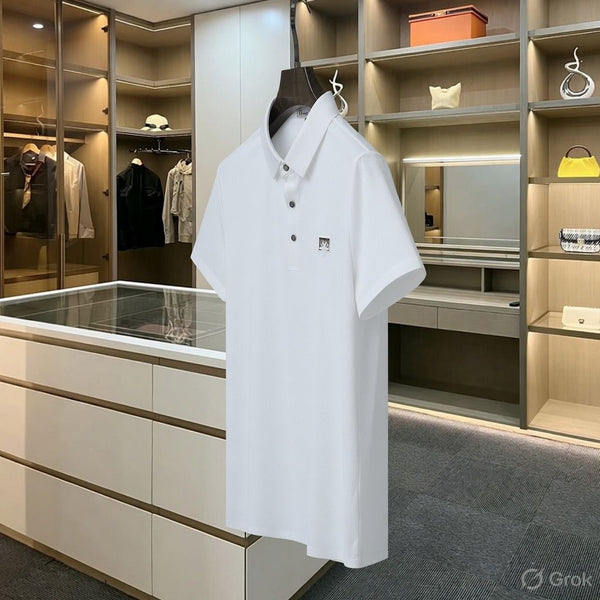 Branded Signature Logo-Plaque  Slim Fit Polo Tee