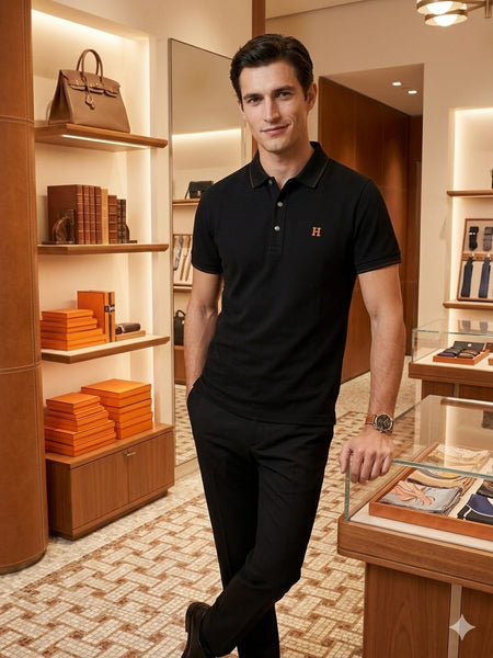 Premium  Classic Polo T-Shirt with Signature H Logo