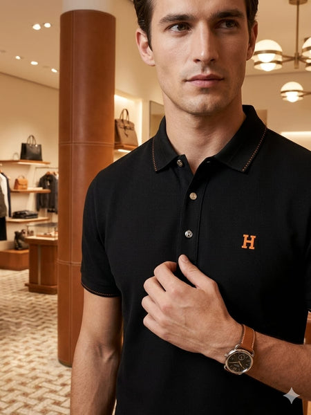 Premium  Classic Polo T-Shirt with Signature H Logo