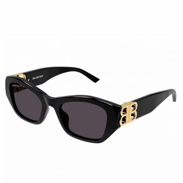 Luxury Tortoise Square Sunglasses with Gold Logo Detail UV-Protected Fashion Eyewear