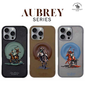 Santa Barbara Aubrey Series Embroided Leather Magsafe Case for iPhone 16 Series