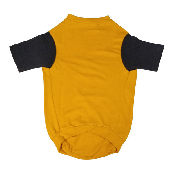 Yellow 'Eat. Play. Love.' Premium Dog T-Shirt With Sleeves for Small Breeds