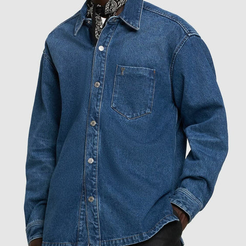 Premium Initial Brand Logo denim Shirt