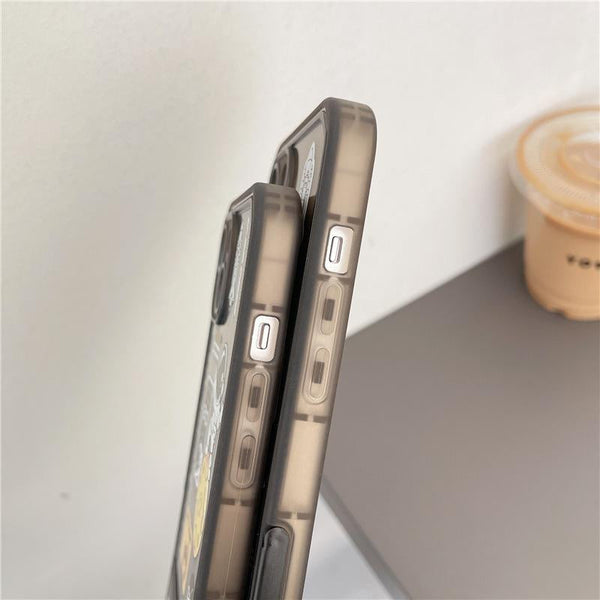 Astronaut Planet TPU Case Creative Invisible Stand Case for iPhone 11,12,13,13Pro,14,14Pro