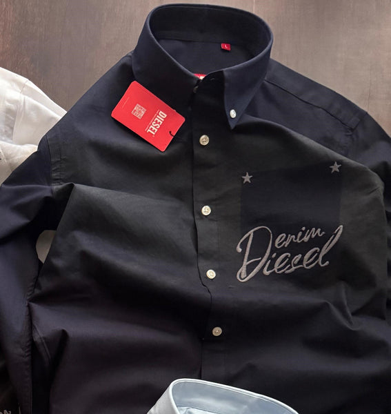 Premium Denim Script Casual Shirt Collection