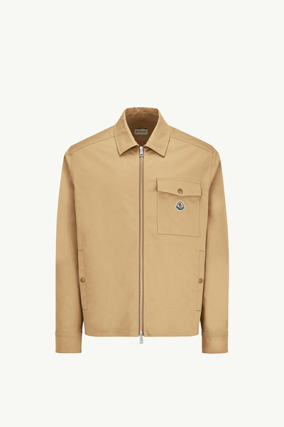 Exclusive Branded  Cotton Gabardine Zip-Up Shirt Jacket