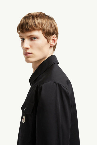 Exclusive Branded  Cotton Gabardine Zip-Up Shirt Jacket