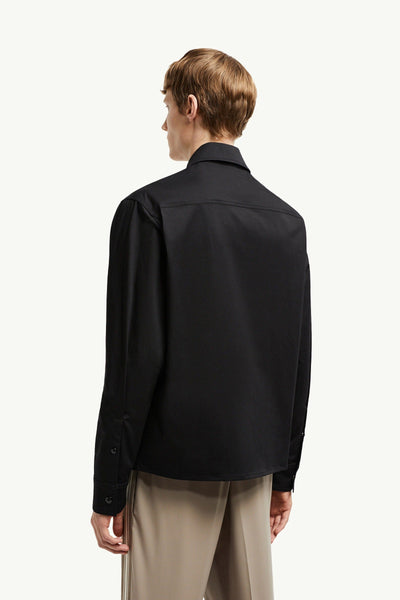 Exclusive Branded  Cotton Gabardine Zip-Up Shirt Jacket
