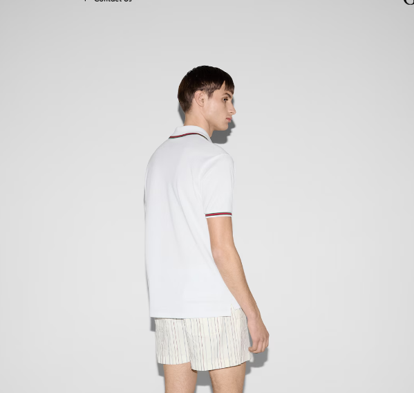 Luxury Cotton Polo Shirt with Embroidery