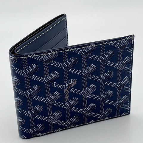 Premium Navy Monogram Wallet