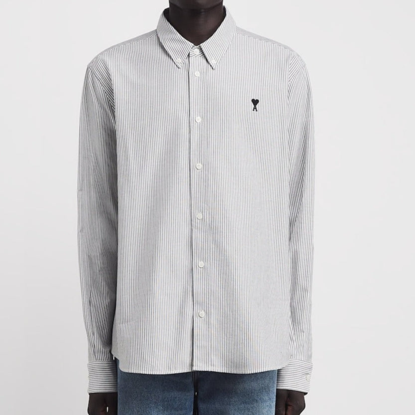 Branded  Embraided Logo  Stripe Shirt