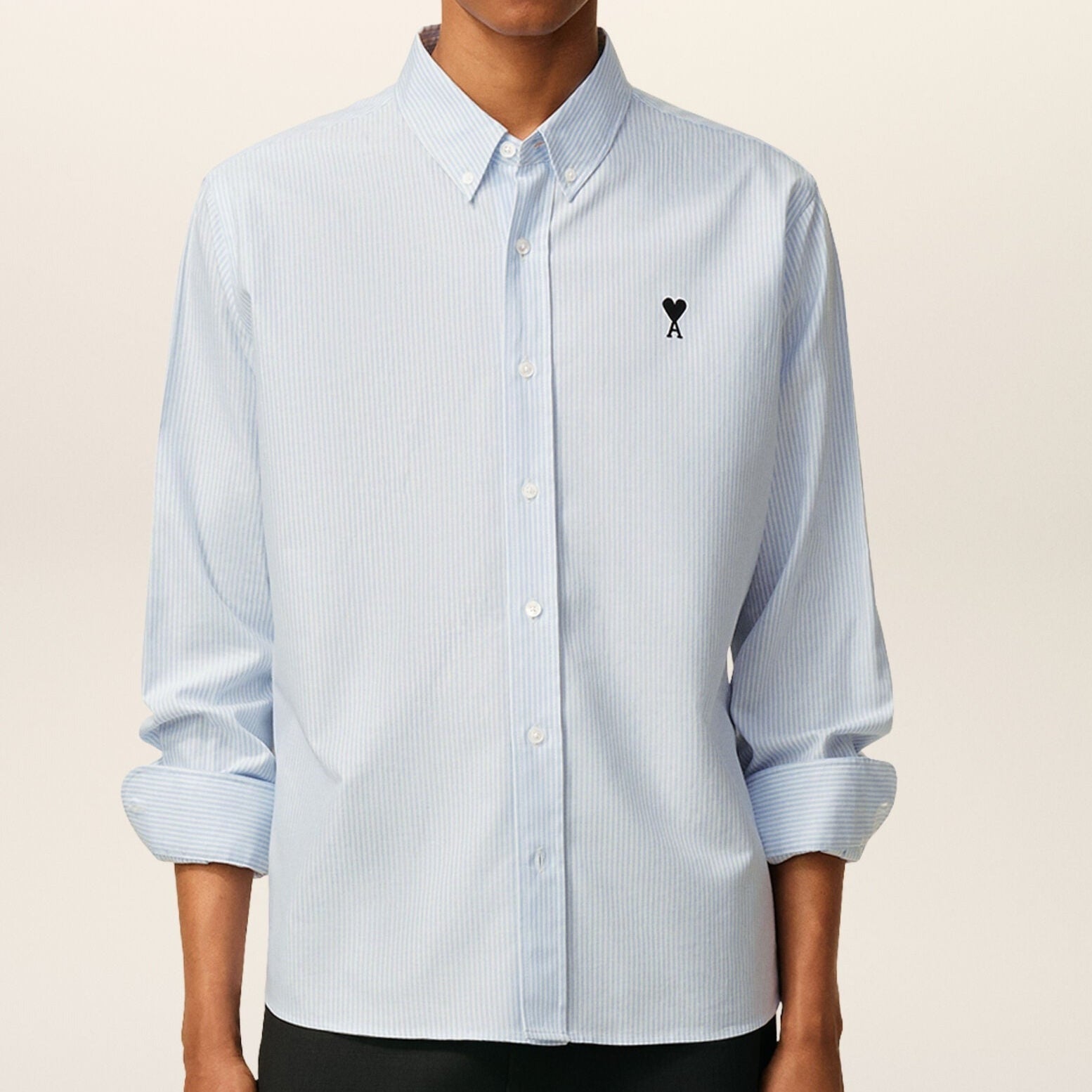 Branded  Button-Down Shirt in Striped