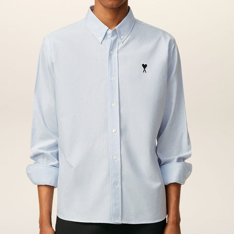 Branded  Button-Down Shirt in Striped