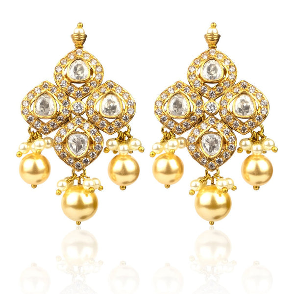 Elegant Kundan Pearl Choker Necklace Set with Matching Earrings