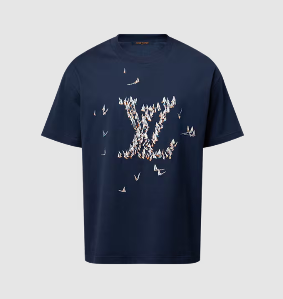 Luxury Brand  Embroidered Cotton T-Shirt