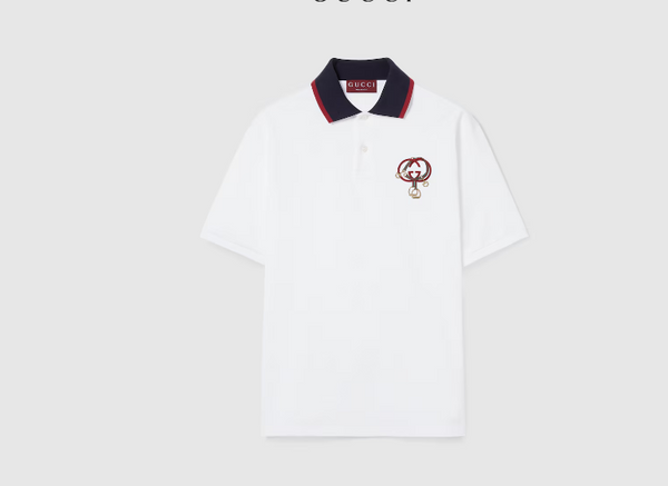 Luxury  Piquet Polo Shirt With Embroidery