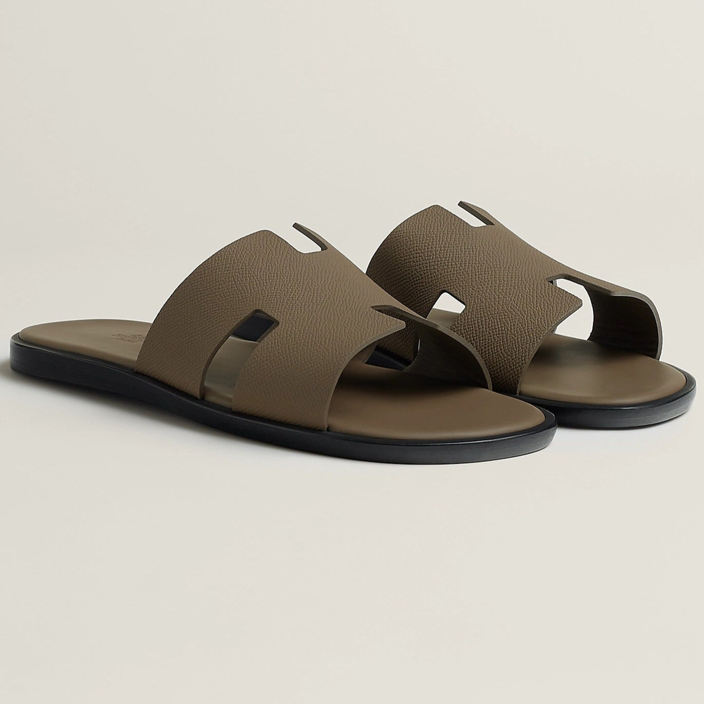 Premium  Oran Sandals  Classic H-Cut Leather Slides