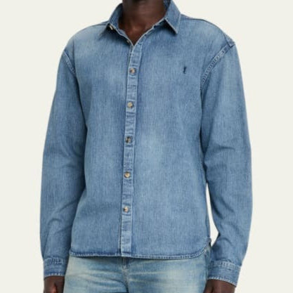 Luxury Branded Denim Shirt