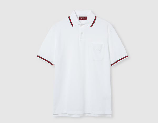 Luxury Cotton Polo Shirt with Embroidery