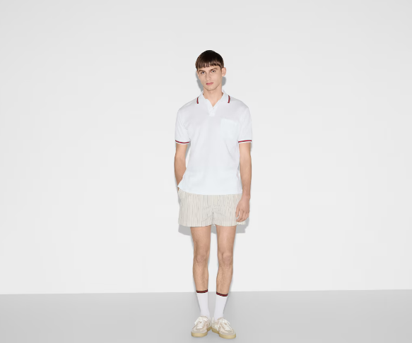 Luxury Cotton Polo Shirt with Embroidery