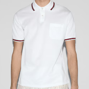 Luxury Cotton Polo Shirt with Embroidery