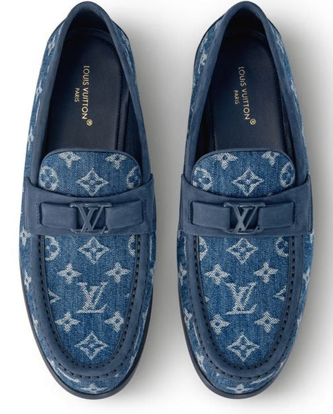 Luxury Blue Monogram Denim Loafers – Stylish, Premium & Modern