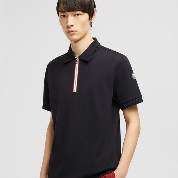 Men’s Premium Zip Polo T-Shirt Stylish Half Zip Collar