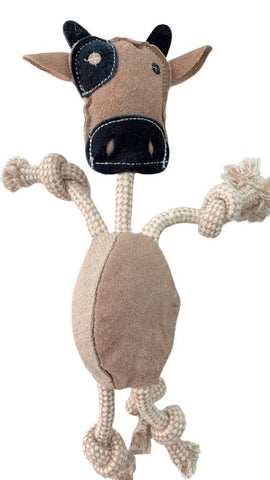 Premium Quality Natural Wigglies Cheeky Cow Leather Toy for Dogs