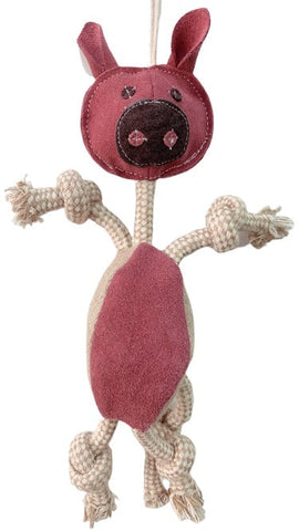 Premium Quality Natural Wigglies Cheeky Pig Leather Toy for Dogs