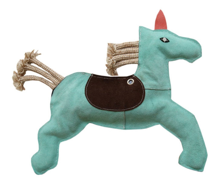 Premium Quality Natural Wigglies Unicorn Leather Toy for Dogs