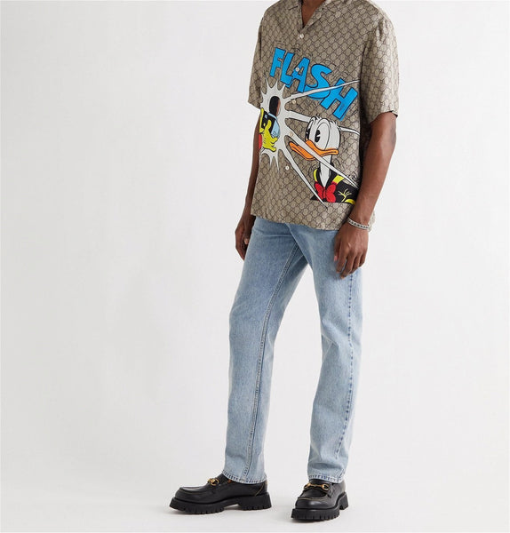 Premium Graphic-Print Silk Hawaii Shirt