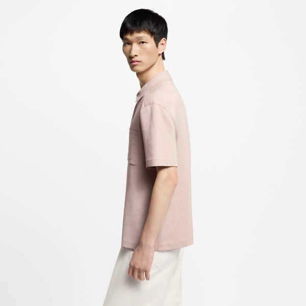 Monogram Embossed Short-Sleeved Knit Shirt