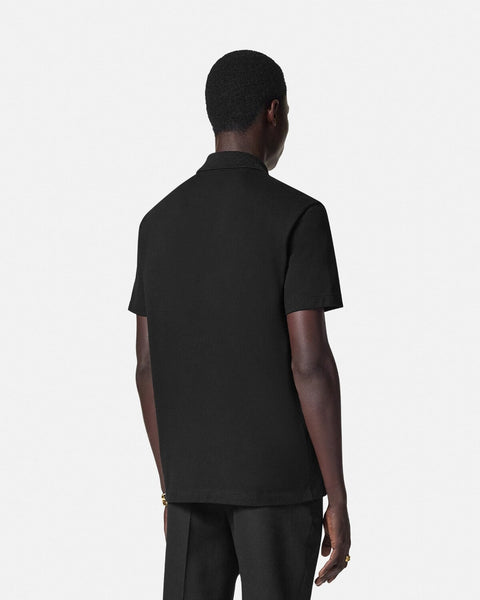 Luxury Branded Embroidered Chain Crest Polo Shirt