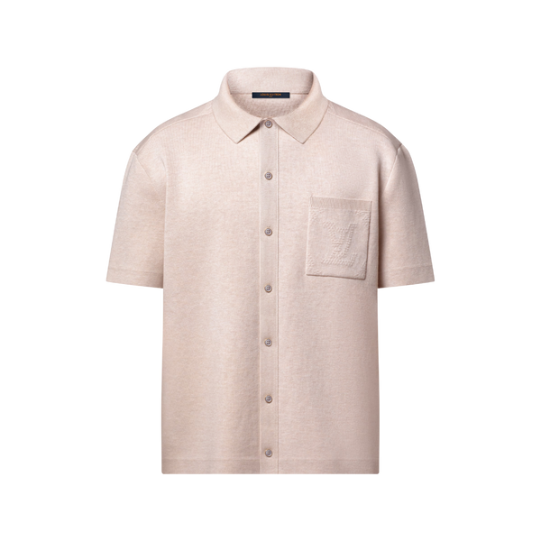 Monogram Embossed Short-Sleeved Knit Shirt
