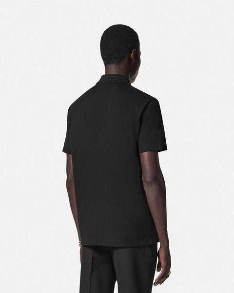 Luxury Branded Embroidered Chain Crest Polo Shirt