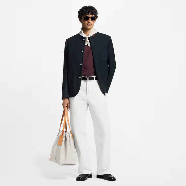 Chic Collarless Jacket