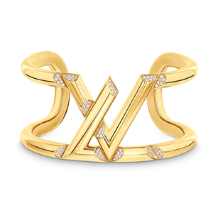 L & V Volt One Cuff, Yellow Gold And Diamonds