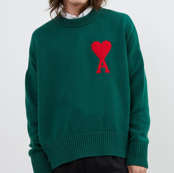 Luxury Crew Neck Knit Sweater Beige