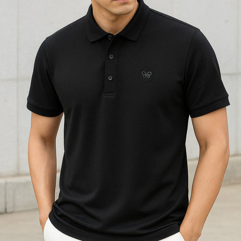 Premium  Black Polo T-shirt For Men