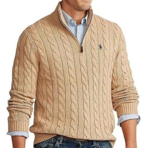 Luxury Knitted  Half-Zip Pullover
