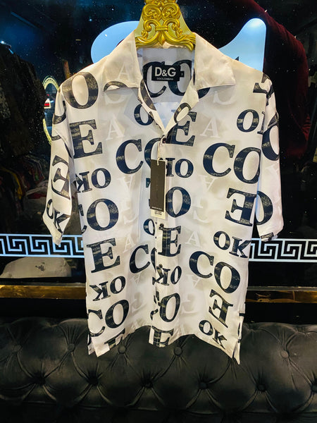 Premium Logo Pattern Effect Shirt For Men