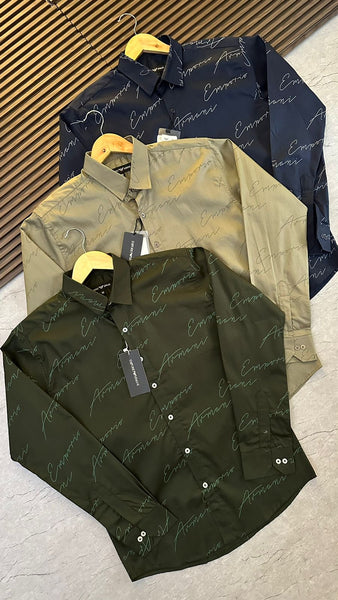 Premium Signature Pattern Shirt For Men